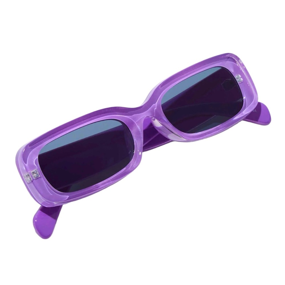 Purple Rectangle Sunglasses - NWT - Picture 2 of 2
